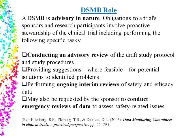 Data And Safety Monitoring Committees In Clinical Trials